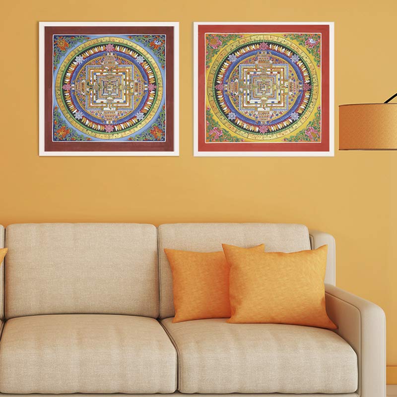 Buddha Stones tibetano Thangka pintura bendición decoración hecha a mano