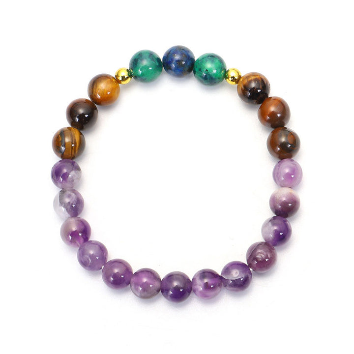 Juego de pulsera purificadora de amatista tibetana con Buddha Stones