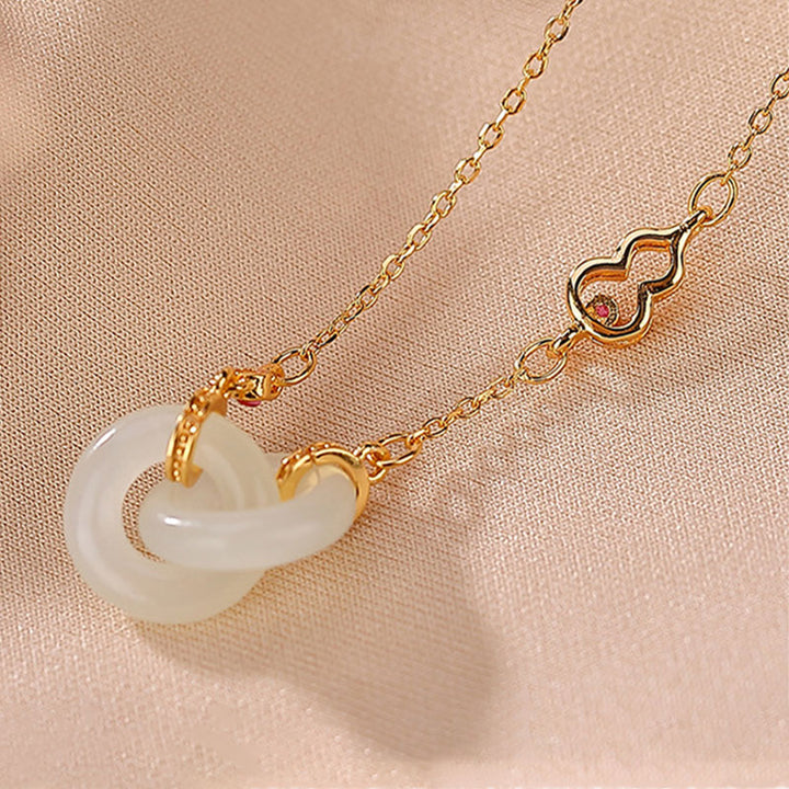 Collar con colgante de cadena de plata de ley 925 con Buddha Stones , redondo, jade, suerte y prosperidad