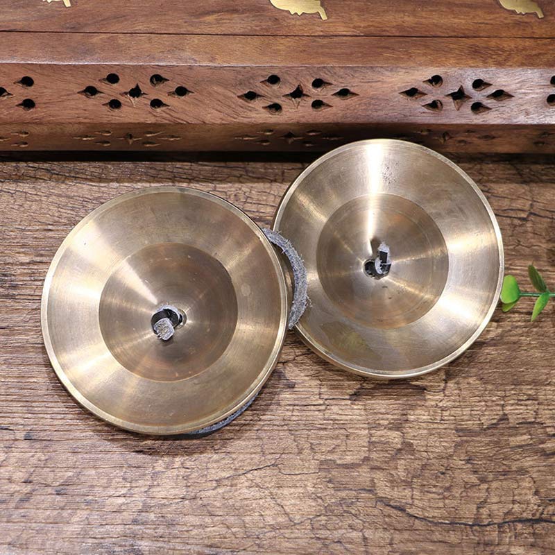 Campana tibetana Tingsha, nube auspiciosa, seis palabras verdaderas, decoración de riqueza de cobre