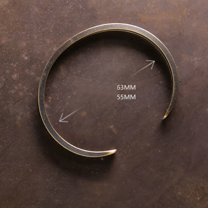 Pulsera vikinga de la suerte de cobre rústico con Buddha Stones