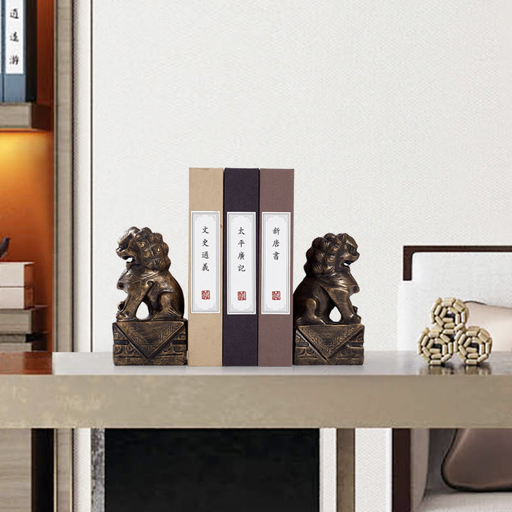 Estatua de León, decoración de resina para el hogar y la Oficina, 2 uds.