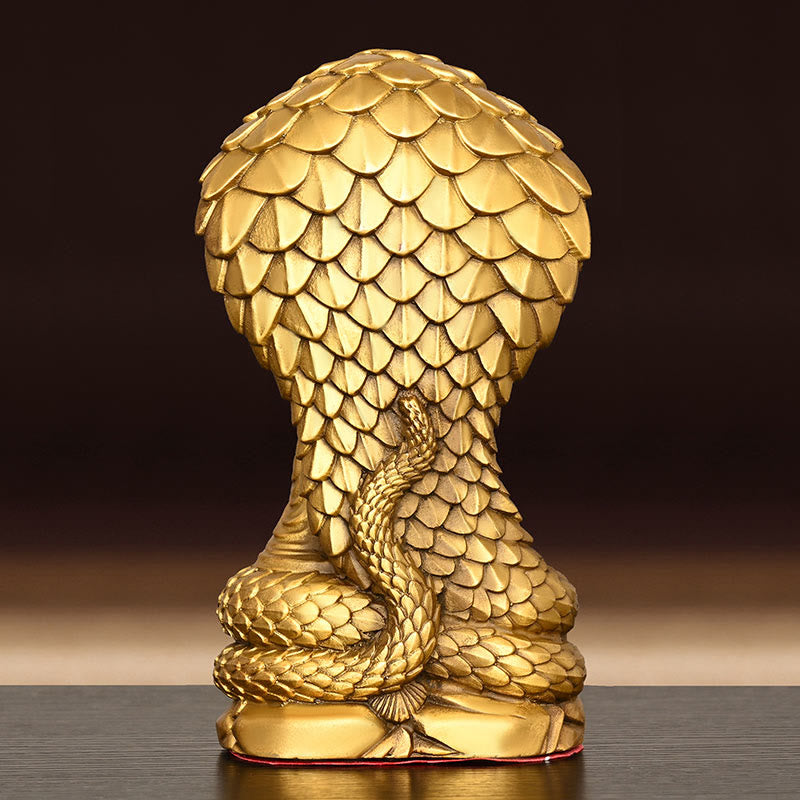 Figura de serpiente de Buddha Stones Shakyamuni, estatua de cobre de serenidad, decoración para el hogar