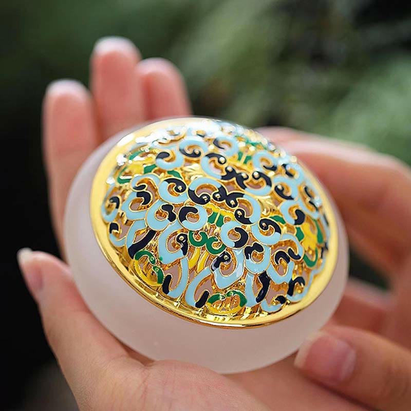 Quemador de incienso de meditación curativa de cristal Lotus Liuli