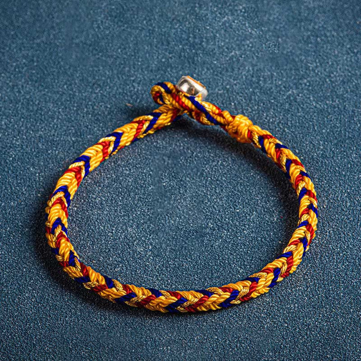 Buddha Stones &quot;Que estés sano y salvo todo el año&quot; Pulsera Suerte Multicolor