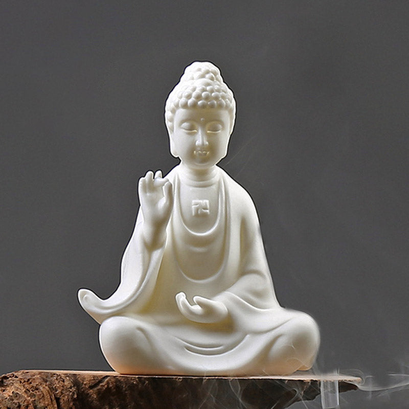 Buda Avalokitesvara Ksitigarbha Bodhisattva Bendición Decoración LED de cerámica