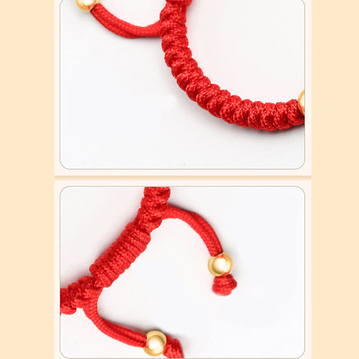 Pulsera de plata de ley 999 con Buddha Stones PiXiu Wealth King Kong con nudo trenzado para niños