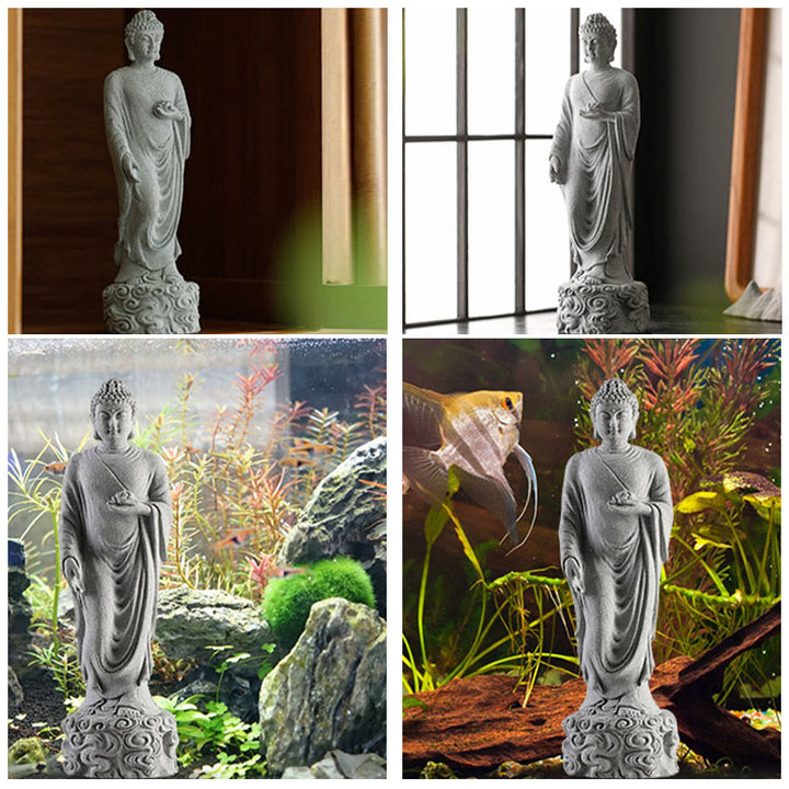 Buddha Stones Meditación Buda Nubes Auspiciosas Diseño Serenidad Decoración del Hogar