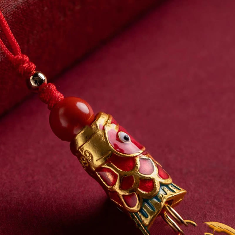 Buddha Stones, pez Koi, cinabrio que atrae la riqueza, deseo Ruyi, amuleto de suerte, decoración colgante para teléfono