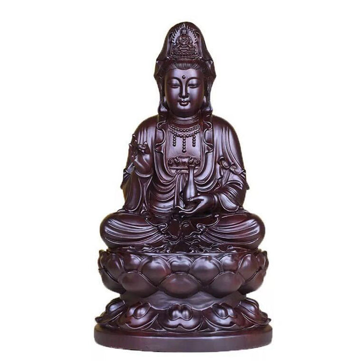 Avalokitesvara Ébano Loto Armonía Bendición Decoración del Hogar