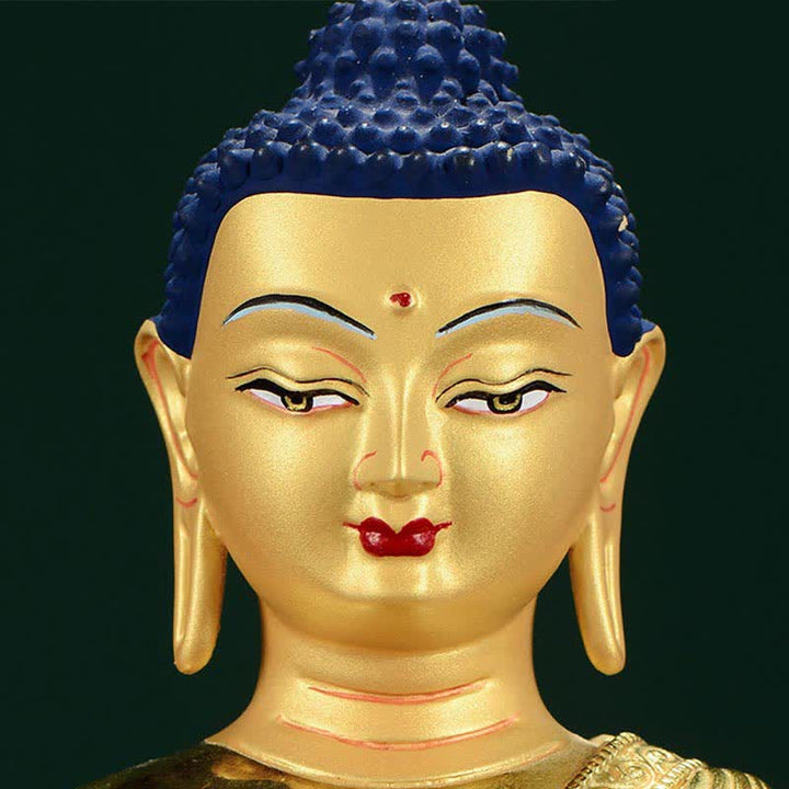 Figura de Buda Shakyamuni, estatua de cobre de iluminación, decoración para el hogar - image 12