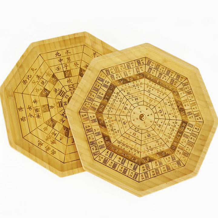 Mapa de Bagua de Bambú Feng Shui Mapa de Energía de Armonía