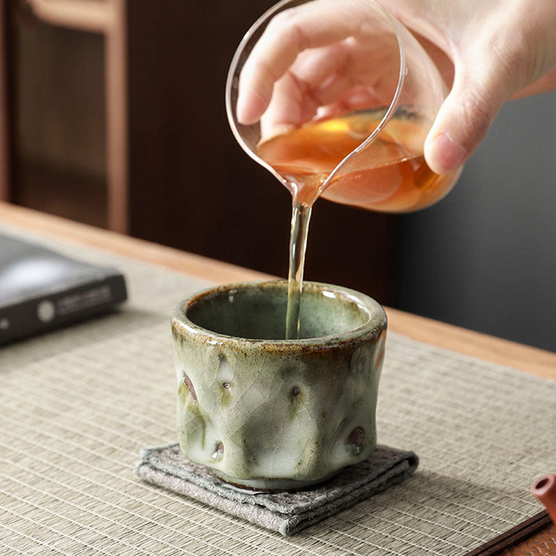 Buddha Stones hechas a mano, textura de hielo agrietada Simple, taza de té de cerámica china Jianzhan, taza de té de Kung Fu
