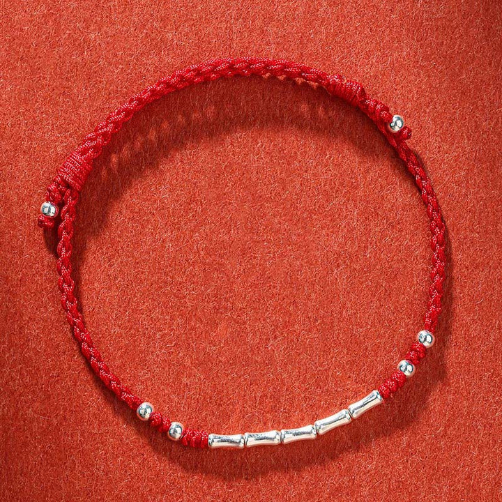 Pulsera de cuerda trenzada de protección de bambú multicolor hecha a mano con Buddha Stones Tíbet