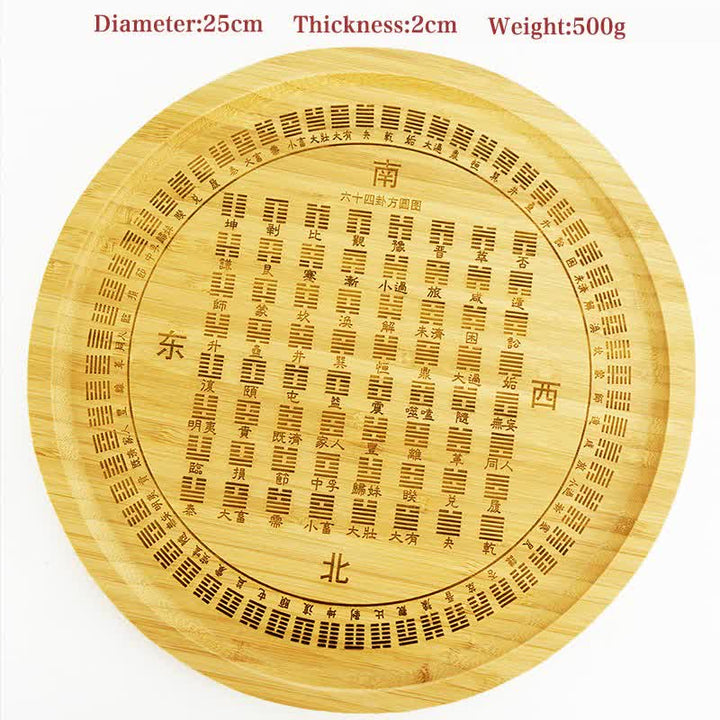 Mapa de Bagua de Bambú Feng Shui Mapa de Energía de Armonía - Mapa Bagua de sesenta y cuatro trigramas - image 2