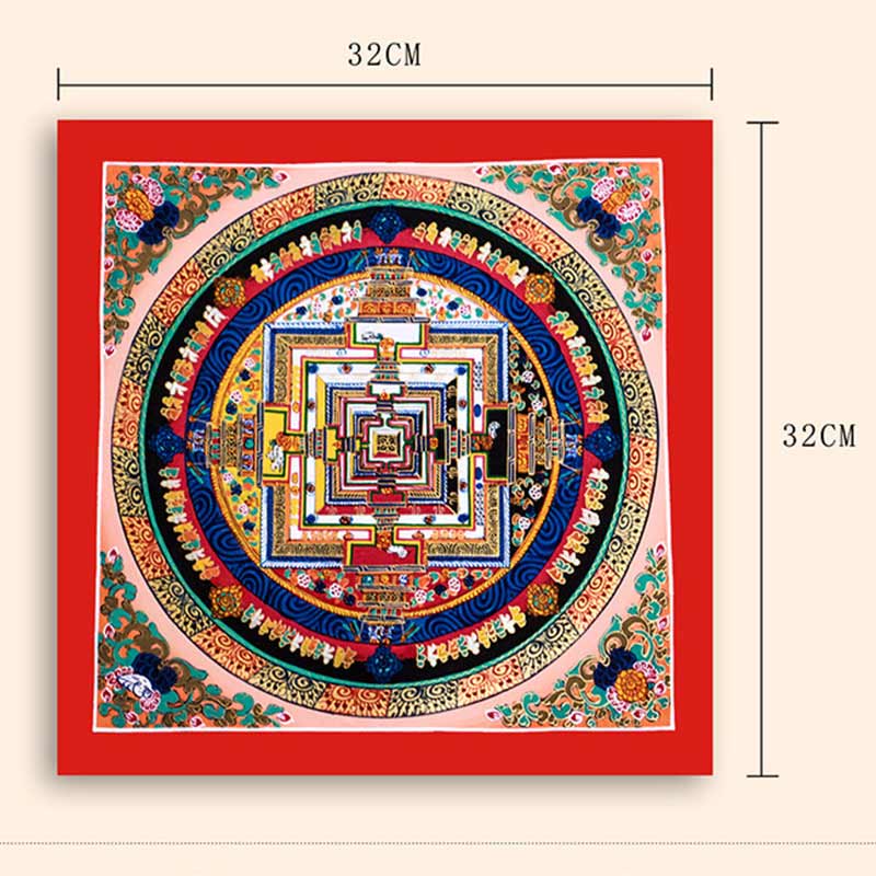 Caja ciega con pintura de Mandala Thangka hecha a mano tibetana, patrón de Color aleatorio