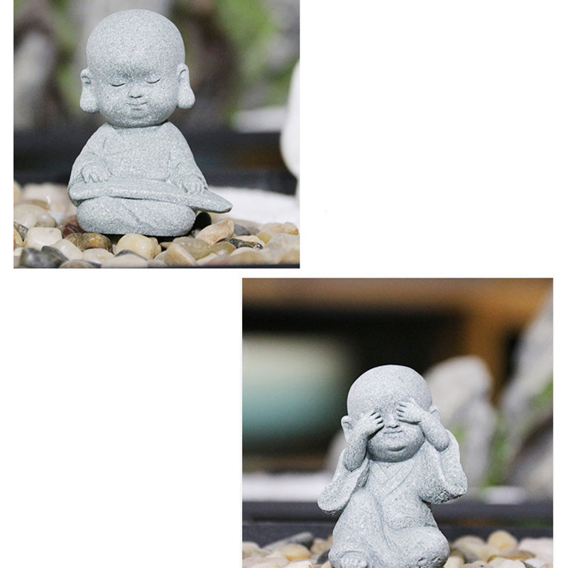 Buddha Stones meditación oración monje estatua de Buda serenidad decoración del hogar