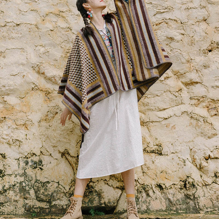 Mantón tibetano de Buddha Stones , patrón clásico, bufanda de viaje cálida y acogedora para invierno - image 3