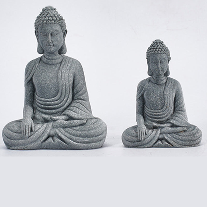 Buddha Stones Sentado Meditación Buda Bendición Compasión Decoración