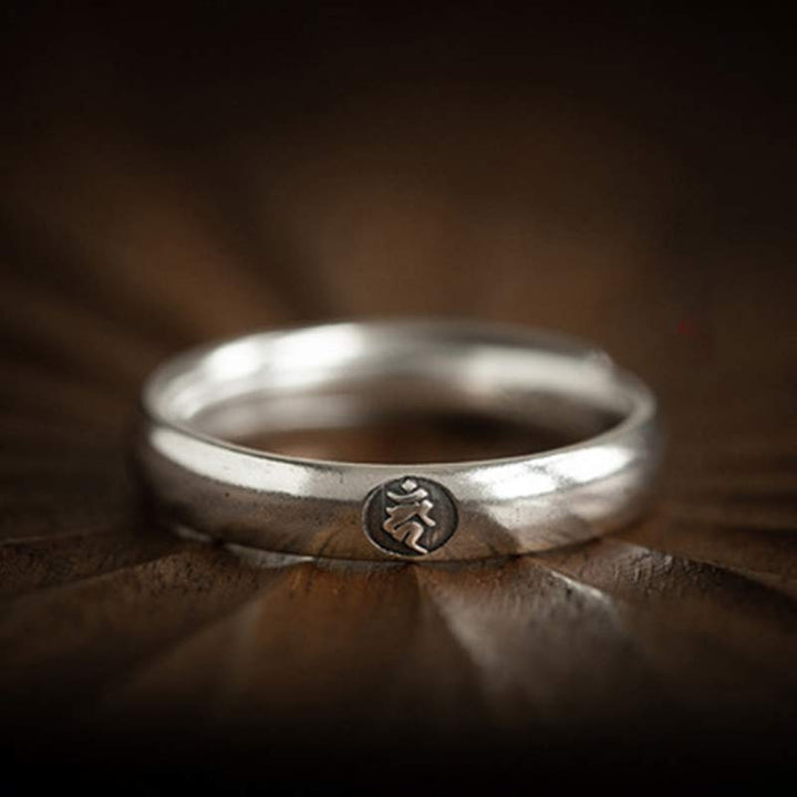 Anillo de plata de ley 925 con Buddha Stones , zodíaco chino, bendición de Buda natal