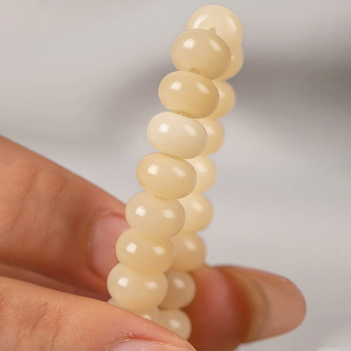 Pulsera de doble vuelta con diseño de vaina de loto y semillas de Bodhi de Buddha Stones