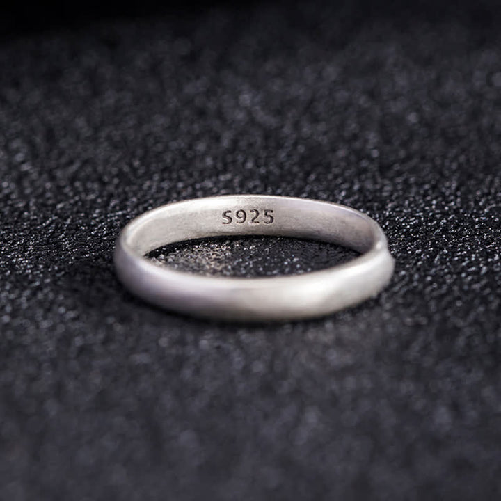 Anillo de iluminación de flor de loto de plata de ley 925