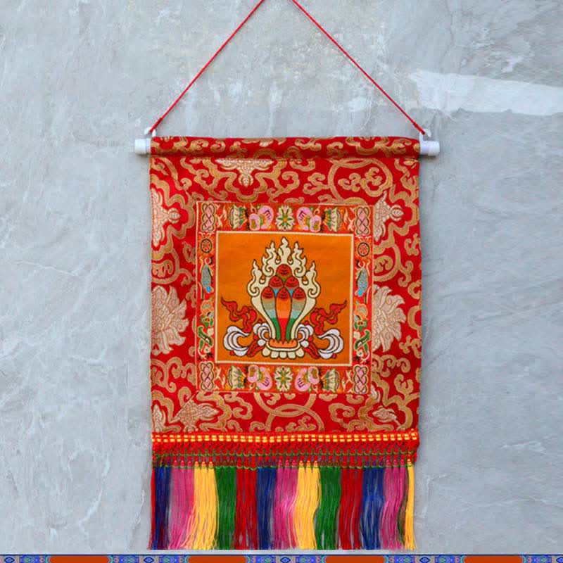 Arte de pared de poder espiritual de símbolos auspiciosos de Vajra
