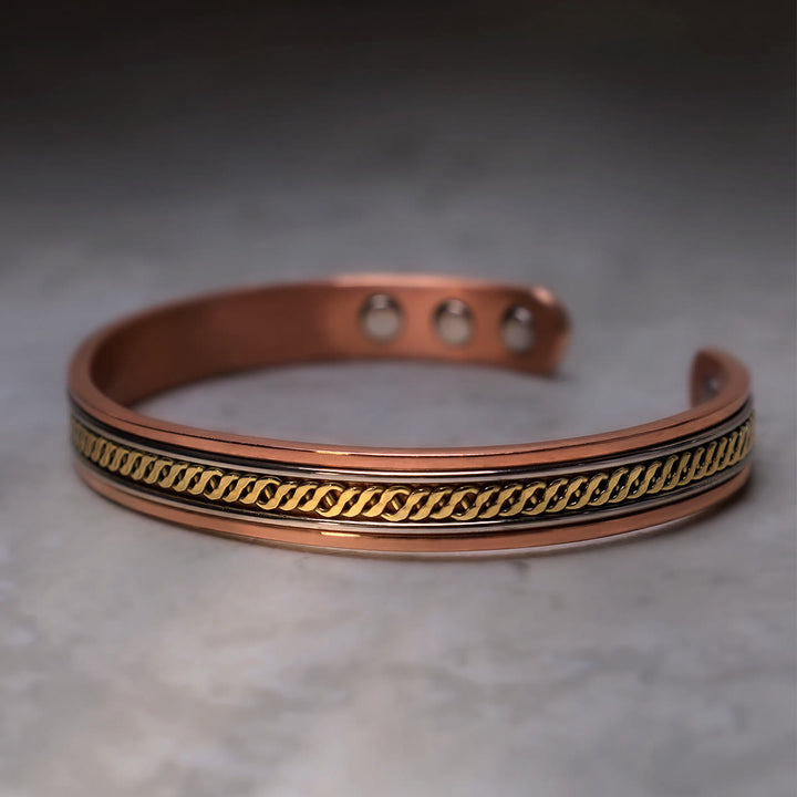 Brazalete ajustable con equilibrio de cobre magnético de Buddha Stones