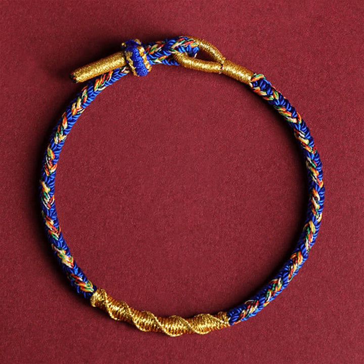 Pulsera de cuerda trenzada de protección de Buda Natal del zodiaco chino hecha a mano con Buddha Stones