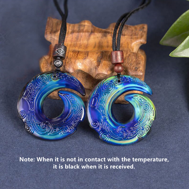 La suerte que cambia de color mejora el patrón de diseño Colgante de collar de cristal Liuli