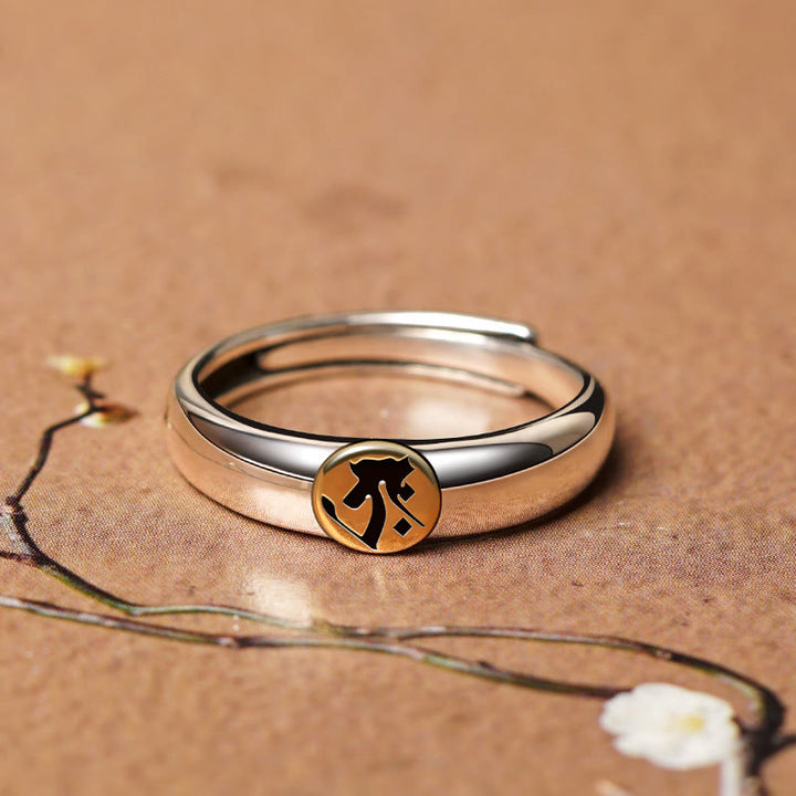 Anillo de paz de Buda Natal con Buddha Stones de Buda tibetanas Om Mani Padme Hum talladas del zodíaco chino