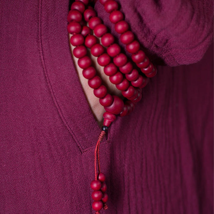 Pulsera de protección de madera natural Abelia Biflora con Buddha Stones Mala