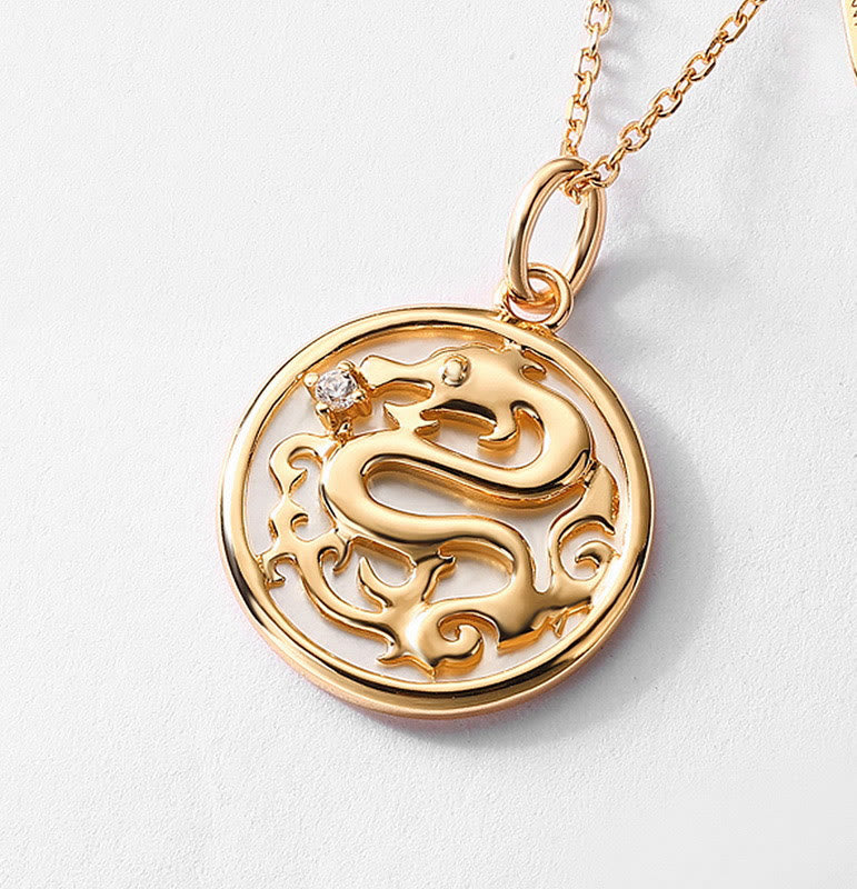 ❗❗❗Una venta flash: Buddha Stones de plata de ley 925 con piedra Tridacna del año del dragón Fu, colgante de collar con fuerza de la suerte