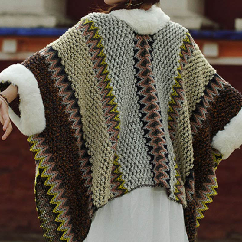 Mantón de rayas multicolor tibetano con Buddha Stones , bufanda de viaje acogedora para invierno