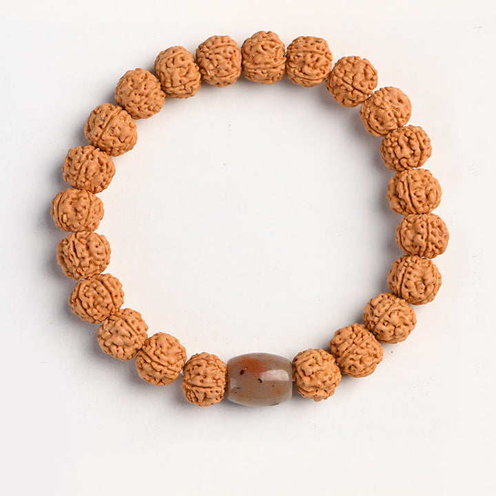 Buddha Stones Tíbet Rudraksha Bodhi Semilla Riqueza Pulsera auspiciosa