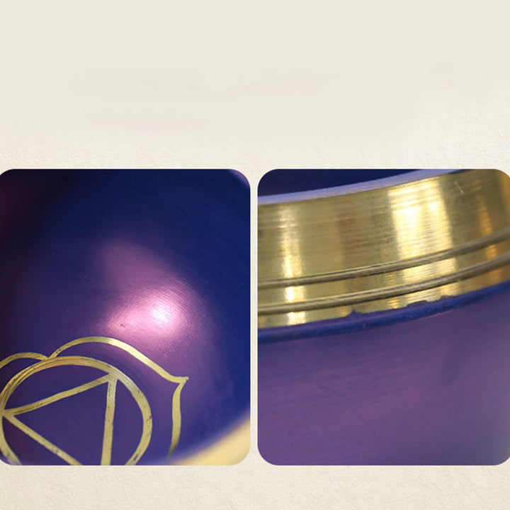 Cuenco tibetano de sonido con Buddha Stones , hecho a mano para la curación de chakras y la meditación de atención plena. - image 12