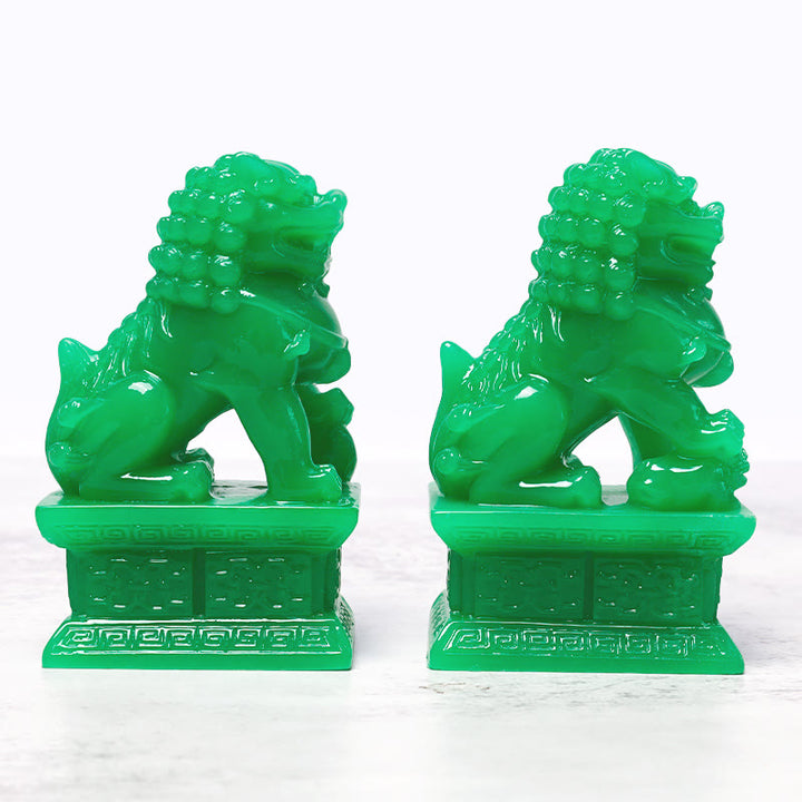 Par de estatuas de león guardián de perros Fu Foo, prosperidad y riqueza, decoración del hogar