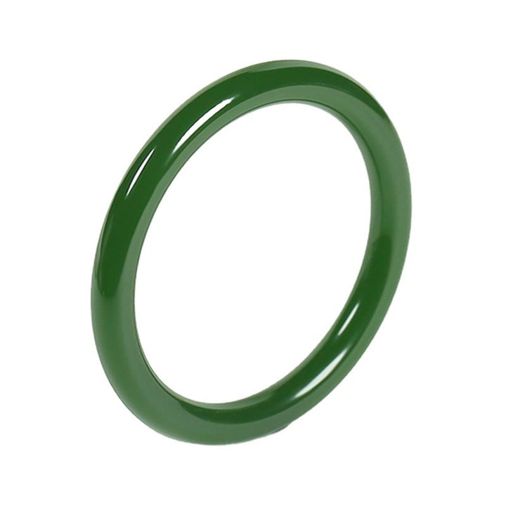 Brazalete de bendición de longevidad de jade cian con Buddha Stones