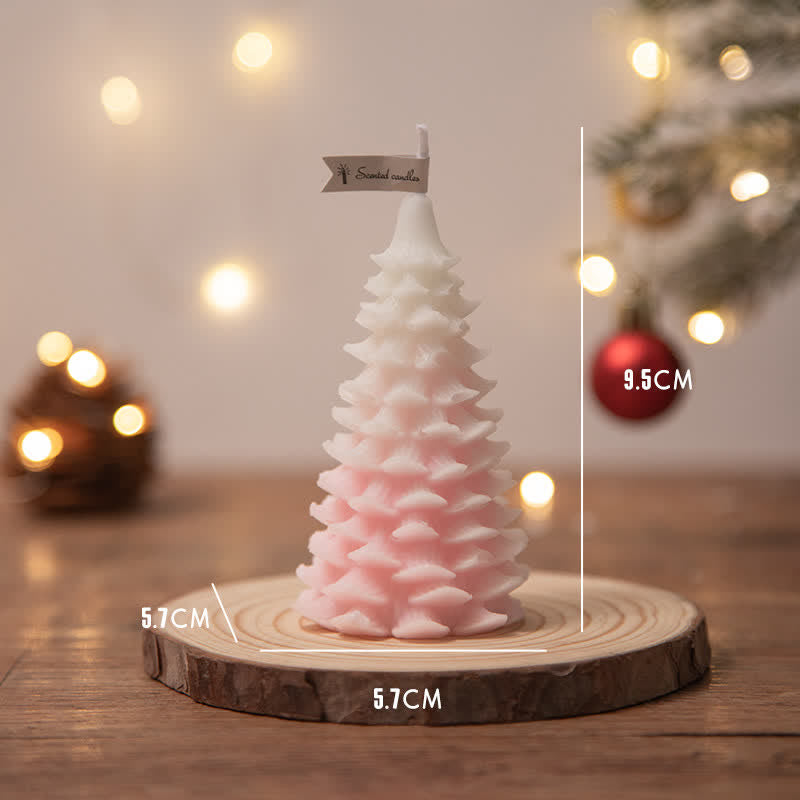 Regalo de vela de cera de soja perfumado árbol de Navidad para amigos de la familia