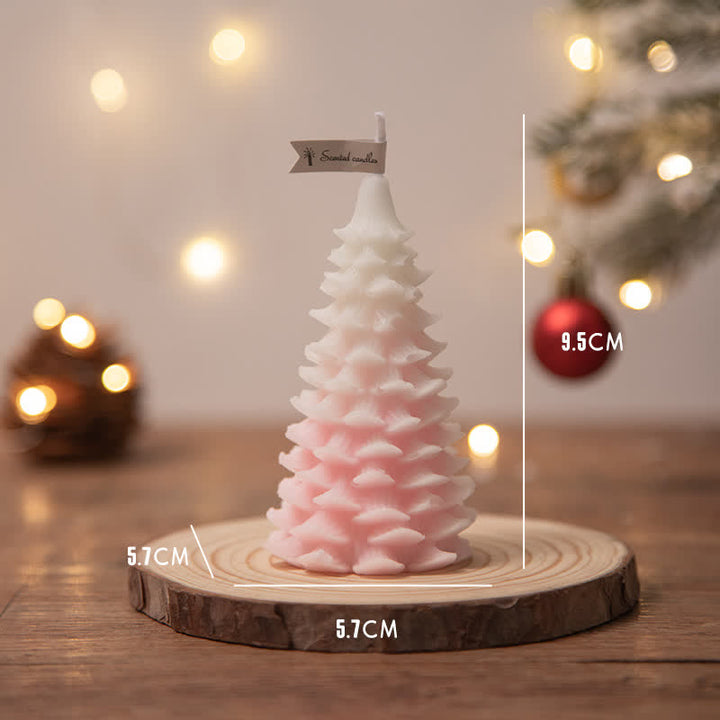 Regalo de vela de cera de soja perfumado árbol de Navidad para amigos de la familia