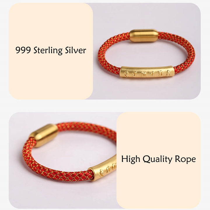 Pulsera con hebilla magnética trenzada a escala de dragón con protección Om Mani Padme Hum de plata de ley 999 hecha a mano con Buddha Stones