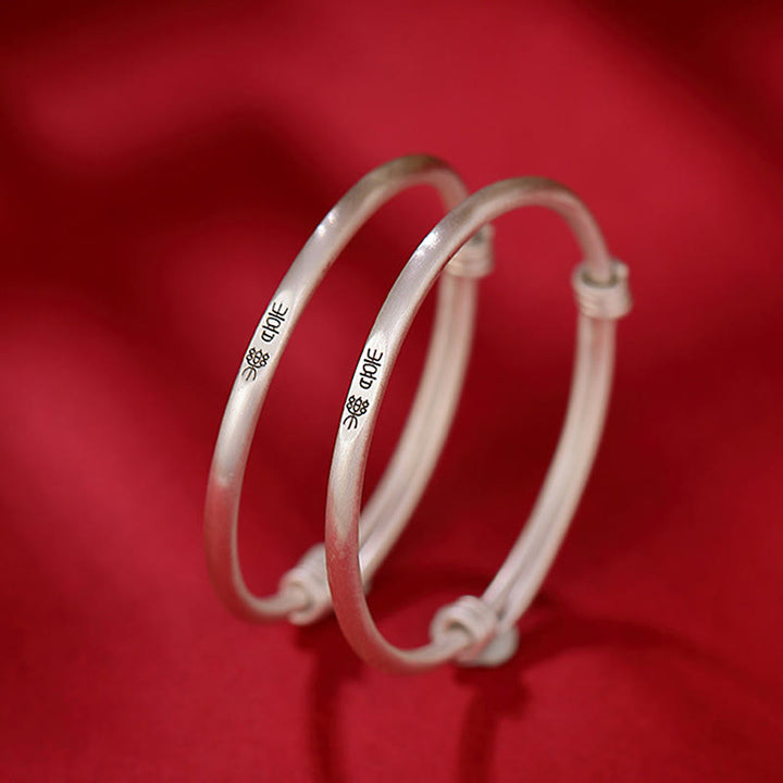 Pulsera para niños con Buddha Stones de plata de ley 999, protección de la paz y la alegría