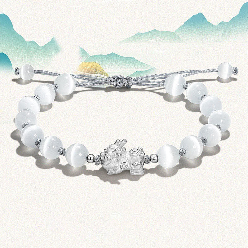 Pulsera de fuerza PiXiu con Buddha Stones, obsidiana negra natural, ojo de gato, cristal rosa - image 6
