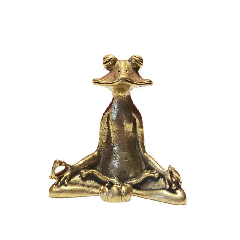 Buddha Stones, Mini Rana pequeña, Tortuga, pez Koi, Caracol, cangrejo, cobre, riqueza, decoración del hogar