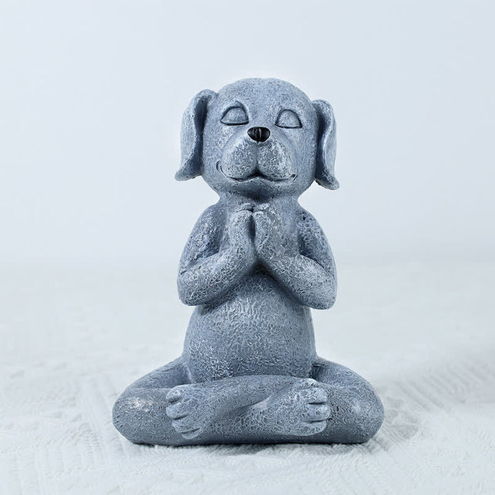 Decoración Zen Meditando Perro Gato Rana