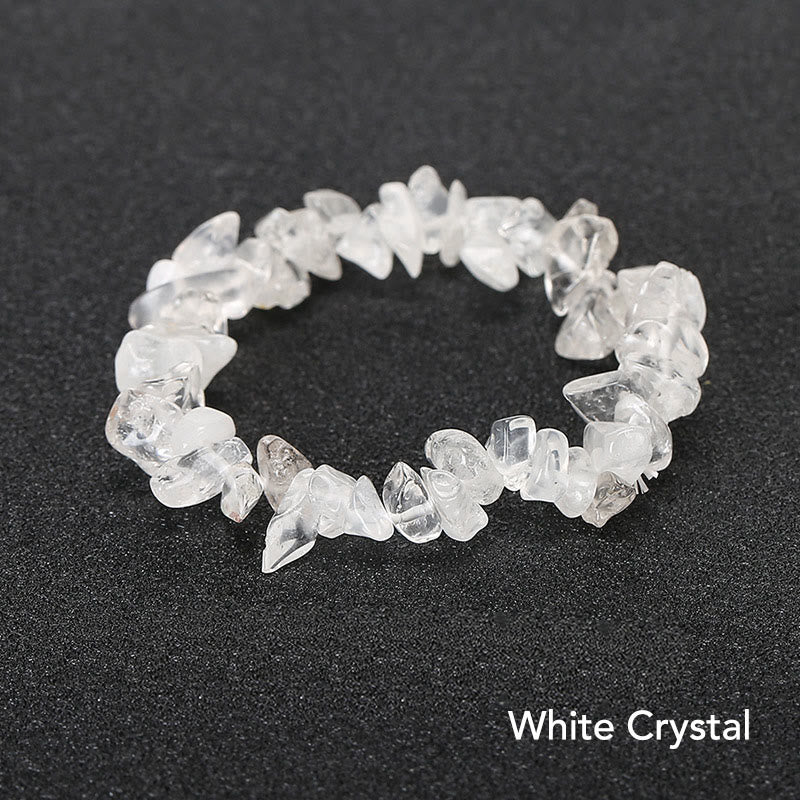 Pulsera calmante de calidez de piedra de cristal de forma irregular natural - Cristal blanco (circunferencia de la muñeca: 15-18 cm) - image 5