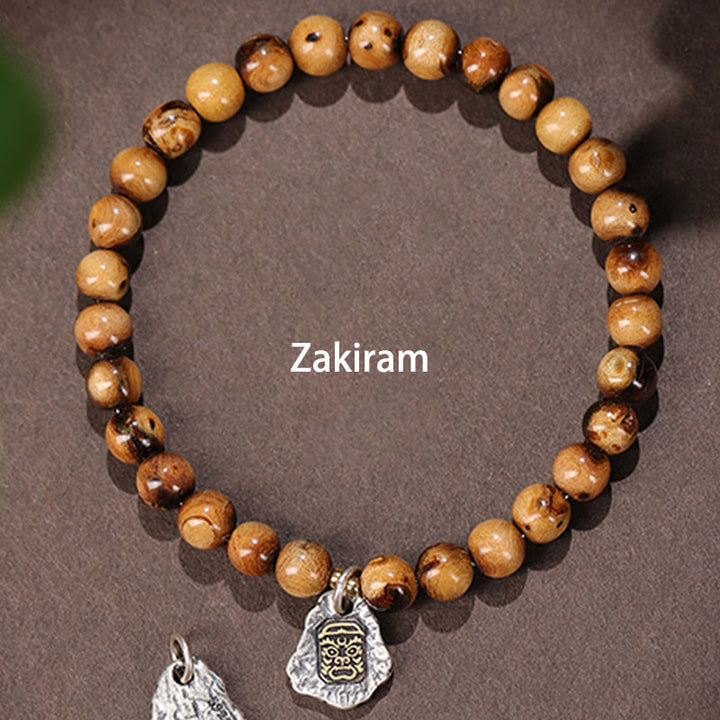 Pulsera de plata de ley 925 con Buddha Stones, sauce marino dorado Natural, Zakiram, diosa de la riqueza, suerte, Fu, carácter, éxito
