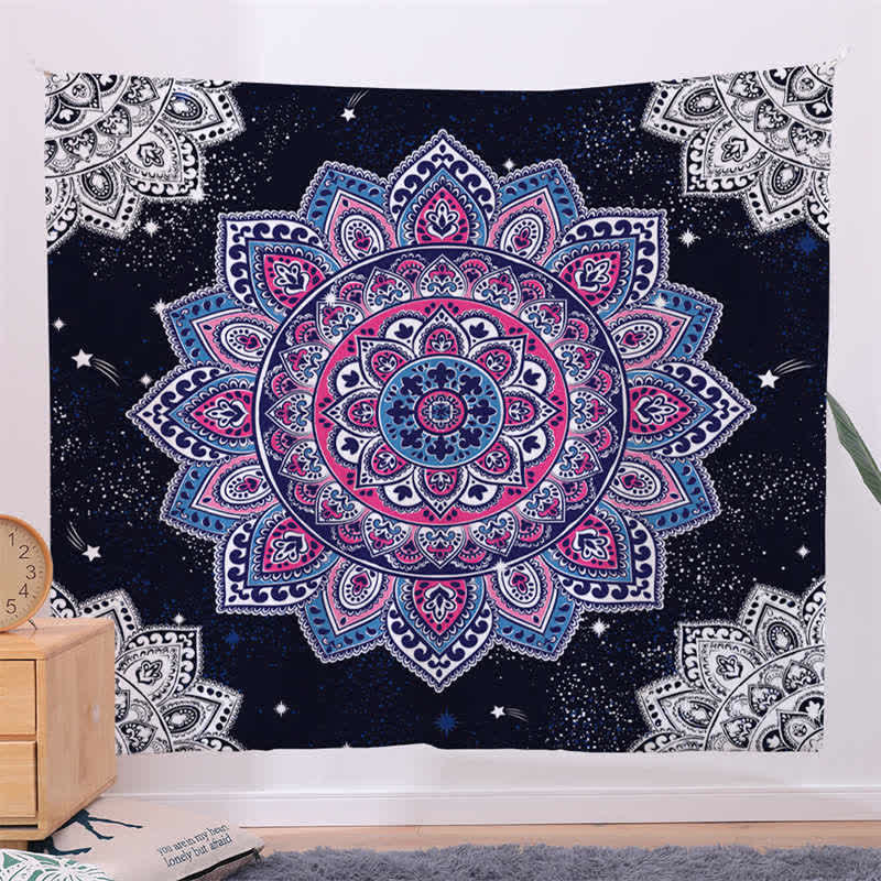 Tapiz con diseño de Mandala bohemio para colgar en la pared, arte de pared, enfoque creativo, decoración para sala de estar y hogar