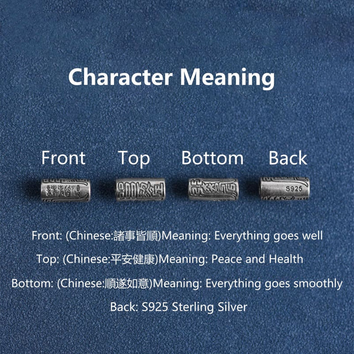 Pulsera tobillera de plata de ley 925 hecha a mano con Buddha Stones, todo va bien, diseño de protección y resistencia - image 28