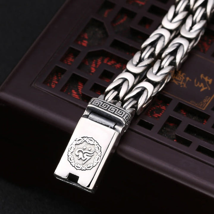 Pulsera de pureza de paz grabada con Buddha Stones Om Mani Padme Hum